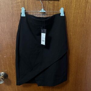 Black skirt with asymmetrical design